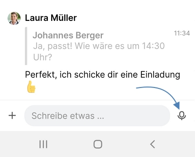 Sprachnachricht Mobile App